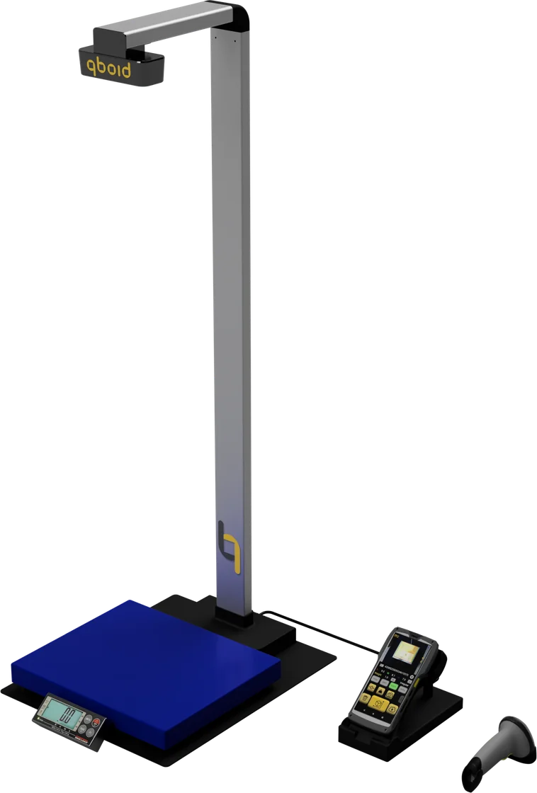 S1 Accessory: mast with overhead sensor, scale, M2 docked and wireless scanner